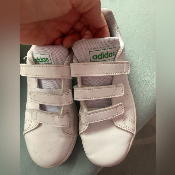Adidas Kids White Sneakers size 13 toddler - Picture 2 of 6